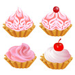 of a set of pink cake