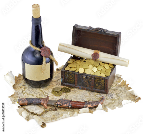 Photo: Map with treasures Map with treasures