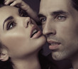 Sensual marriage couple in romantic pose