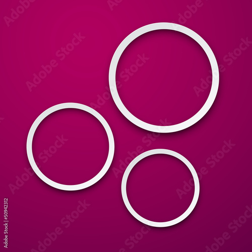 Vector: Paper white round speech bubbles. Paper white round speech bubbles.
