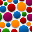 Paper color bubbles.