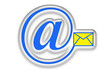 Email concept - blue glass