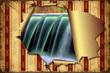 3D Aufgerissene Tapete - Wasserfall