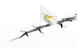 Cyprus flag crack in the ground