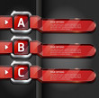 Red Buttons Website Style Number Options Banner & Card Backgroun