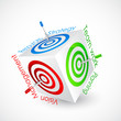 vector illustration of dart aiming business goal