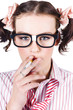 Woman smoking cigarette