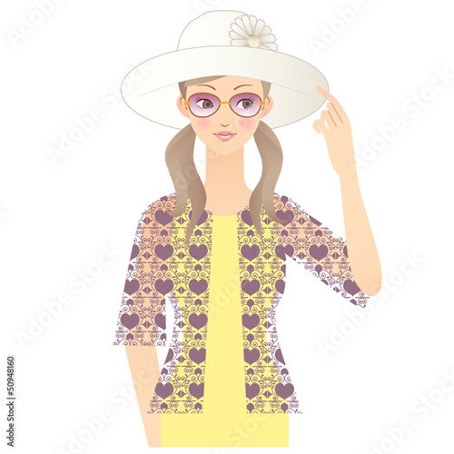 Vector: 女性 日焼け UV 女性 日焼け UV