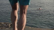 Man jumping into water, super slow motion, shot at 240fps