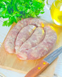 raw sausages
