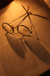 Glasses on an antique book