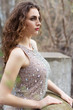 Alluring curly lady
