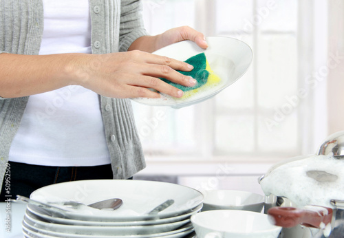 Photo: washing dishes washing dishes