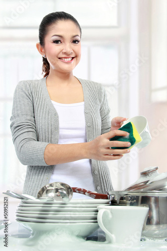 Photo: washing dishes washing dishes