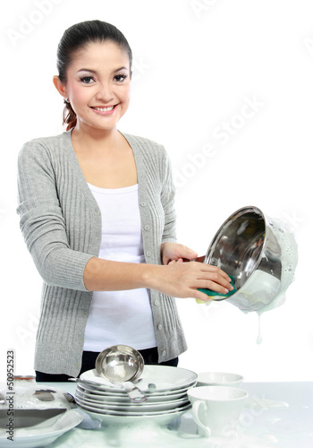 Photo: washing dishes washing dishes