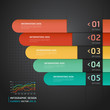 Colorful Infographics Number Options Banner & Card. Vector illus