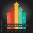 Colorful Infographics Number Options Banner & Card. Vector illus