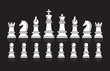 Chess icons. Vector Illustration.
