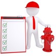 3d white man next to a fire hydrant