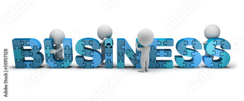 Illustration: 3d small people - concept of creating a business 3d small people - concept of creating a business