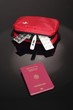 Reiseapotheke mit Reisepass