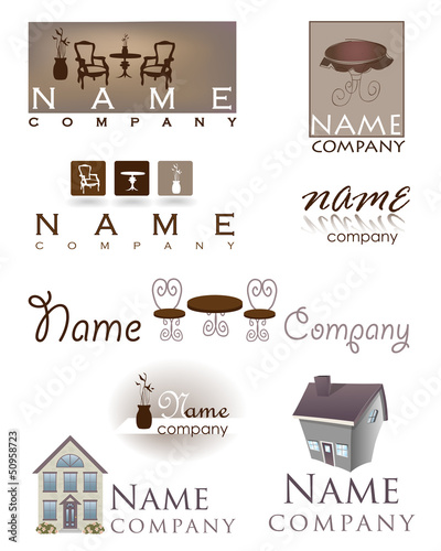 Vector: home design furniture logo home design furniture logo