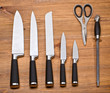 Collection of kitchen knives
