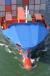 Bug eines Containerschiffs