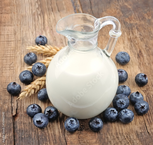 Photo: Milk and blackberry Milk and blackberry