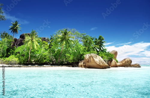 Photo: Anse Source d'Argent beach, La Digue island, Seychelles Anse Source d'Argent beach, La Digue island, Seychelles