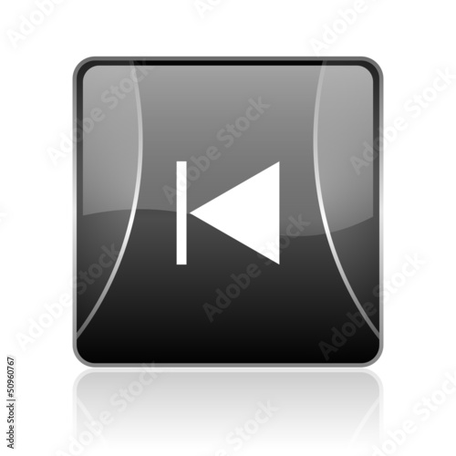 Illustration: prev black square web glossy icon prev black square web glossy icon