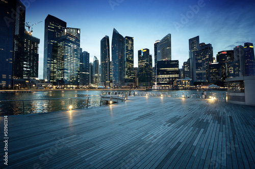 Photo: Singapore city in sunset time Singapore city in sunset time