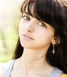 Portrait of beautiful pretty young girl outdoor