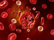 3d rendered illustration of arteriosklerosis