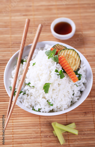 Photo: Rice with grilled zucchini Rice with grilled zucchini