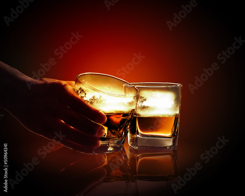 Photo: Two glasses of whiskey Two glasses of whiskey