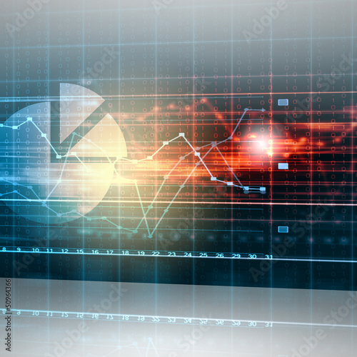 Illustration: Marketing high tech background Marketing high tech background