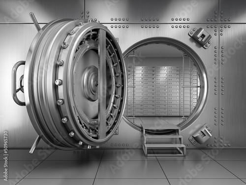 Illustration: Open Bank Vault Door Open Bank Vault Door