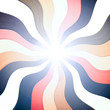 Perspective intersection of vintage colorful curved and radial l