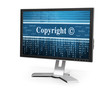 Copyright message concept