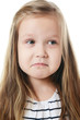 The little girl with emotions on the face