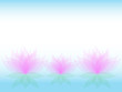Vektor: Soft waterlily card Soft waterlily card