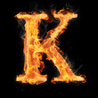 Burning objects and objects on fire background