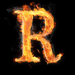 Burning objects and objects on fire background