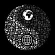 Social media yin-yang symbol