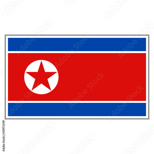 Vector: flagge nordkorea II flagge nordkorea II