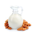 Almond milk with almond