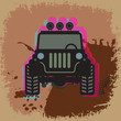 Off-road Abstract, Vector Illu...
