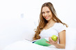 Young woman with notebook