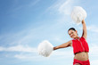 Young female cheerleader